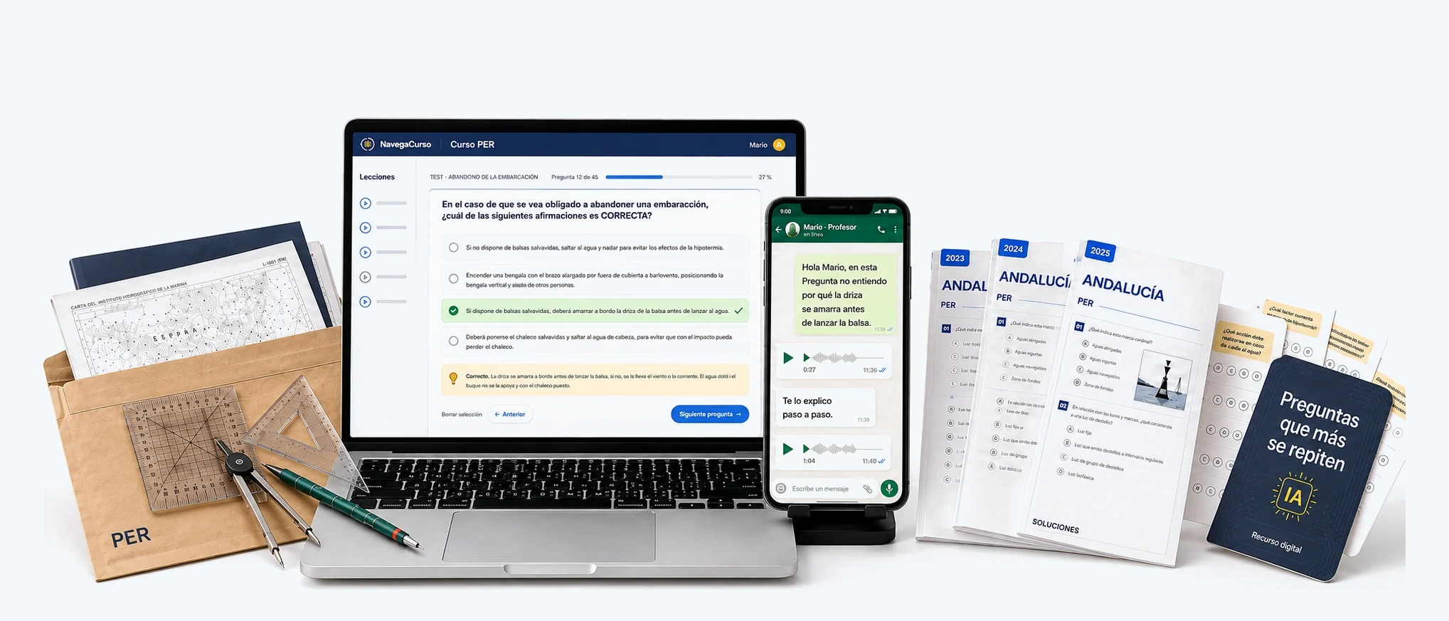 El curso del PER: el aula en el portátil, tu profesor en WhatsApp, los exámenes de tu comunidad y el kit de cartas